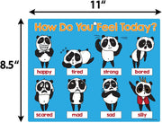 Feelings and Emotions Mood Chart for Kids - 8.5" x 11" w/ Magnets