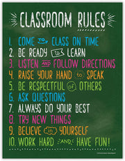 Classroom Rules Poster for High School