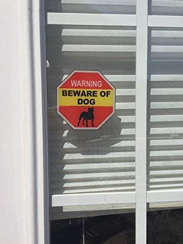 Beware of Dog Warning Sticker - Beware of Pitbull Window Sticker - Beware of Dog Sign Decal - Dog on Premises Sign - No Trespassing Window Cling - Beware of Dog Window Sticker