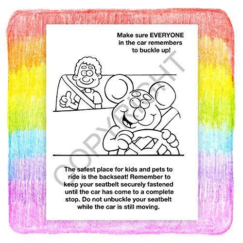 25 Pack - Buckle up for Safety - Kid's Educational Coloring & Activity Books - ZoCo Products