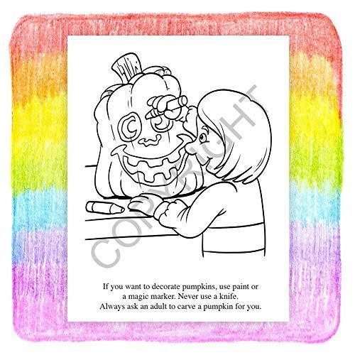 25 Pack - Halloween Safety - Kid's Educational Coloring & Activity Books - ZoCo Products