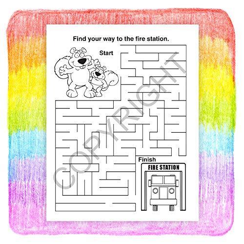 A Trip to The Fire Station Kid's Educational Coloring & Activity Books