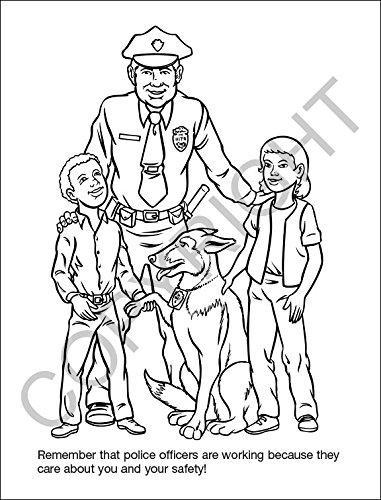 Police Officers Care Kid's Educational Coloring & Activity Books