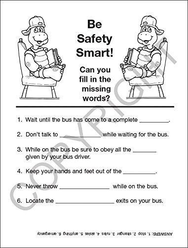 Practice School Bus Safety Kid's Educational Coloring & Activity Books