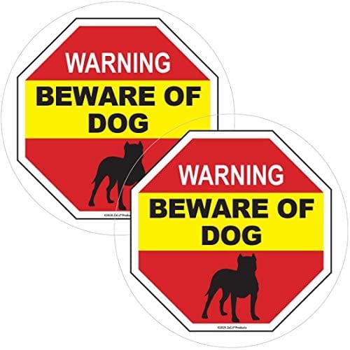 Beware of Dog Warning Sticker - Beware of Pitbull Window Sticker - Beware of Dog Sign Decal - Dog on Premises Sign - No Trespassing Window Cling - Beware of Dog Window Sticker