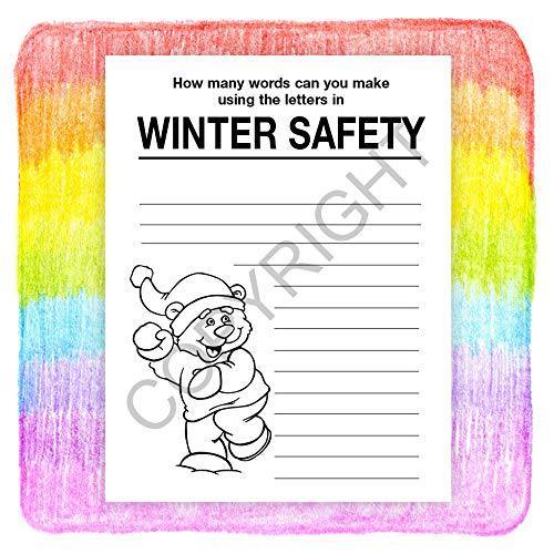 25 Pack - Make Winter and Holidays Safe Kid's Coloring & Activity Books - ZoCo Products