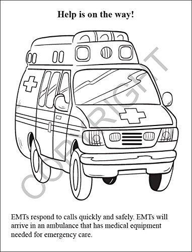 25 Pack - EMTs Help Save Lives Kid's Coloring & Activity Books - ZoCo Products