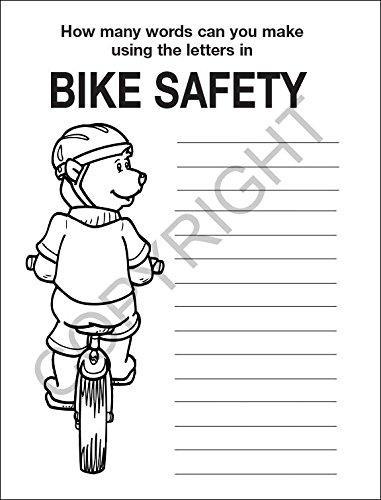 25 Pack - Practice Bike Safety Kid's Educational Coloring & Activity Books - ZoCo Products