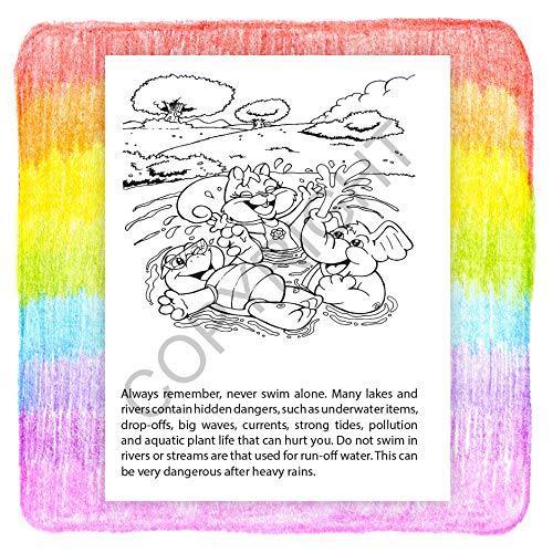 25 Pack - Pool and Water Safety Kid's Educational Coloring Books - ZoCo Products