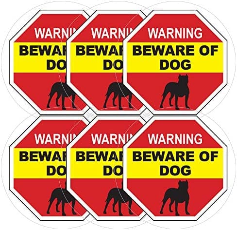 Beware of Dog Warning Sticker - Beware of Pitbull Window Sticker - Beware of Dog Sign Decal - Dog on Premises Sign - No Trespassing Window Cling - Beware of Dog Window Sticker