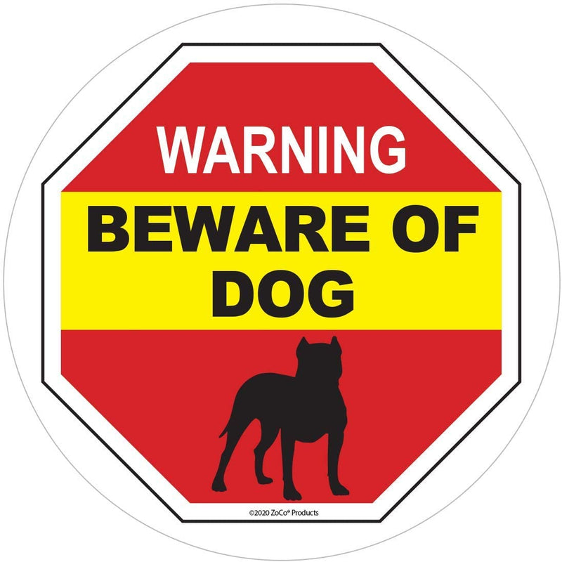 Beware of Dog Warning Sticker - Beware of Pitbull Window Sticker - Beware of Dog Sign Decal - Dog on Premises Sign - No Trespassing Window Cling - Beware of Dog Window Sticker