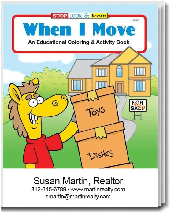 When I Move - Coloring & Activity Books in Bulk (250+) - Add Your Imprint