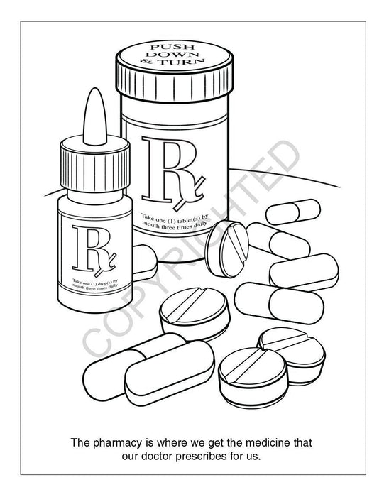 A Trip to The Pharmacy Kid's Educational Coloring & Activity Books