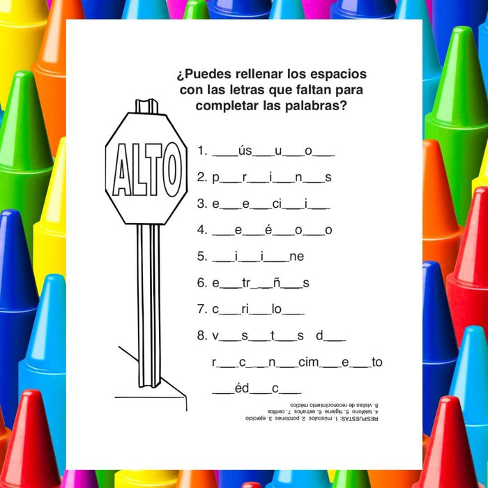 A Guide to Health and Safety Spanish Version - Bulk Coloring & Activity Books
