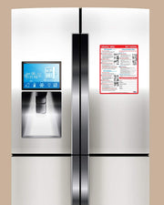 Laminated card has 4 magnets on the backside and attaches to any magnetic surface