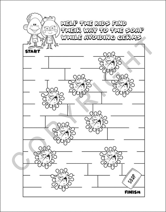 Stop the Spread of Germs - Coloring & Activity Books in Bulk
