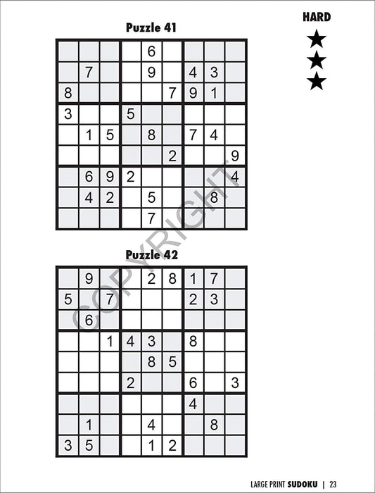 Large Print Sudoku Puzzle Books - Perfect for Seniors and the Visually Impaired
