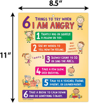 Kids Anger Control Strategies -Behavior Management Chart - 8.5" x 11" w/ Magnets