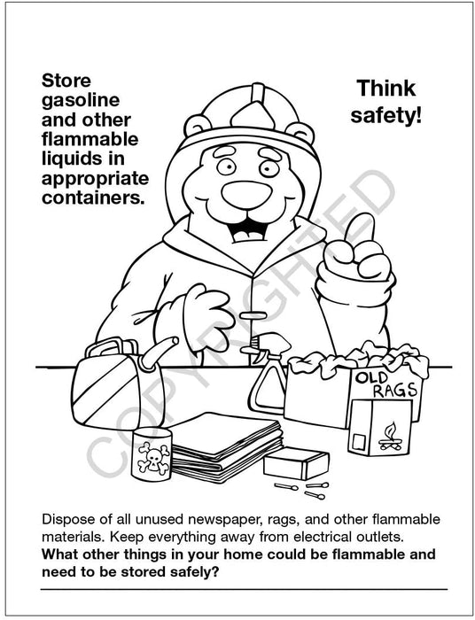 Practice Fire Safety - Bulk Coloring & Activity Books (250+) - Add Your Imprint
