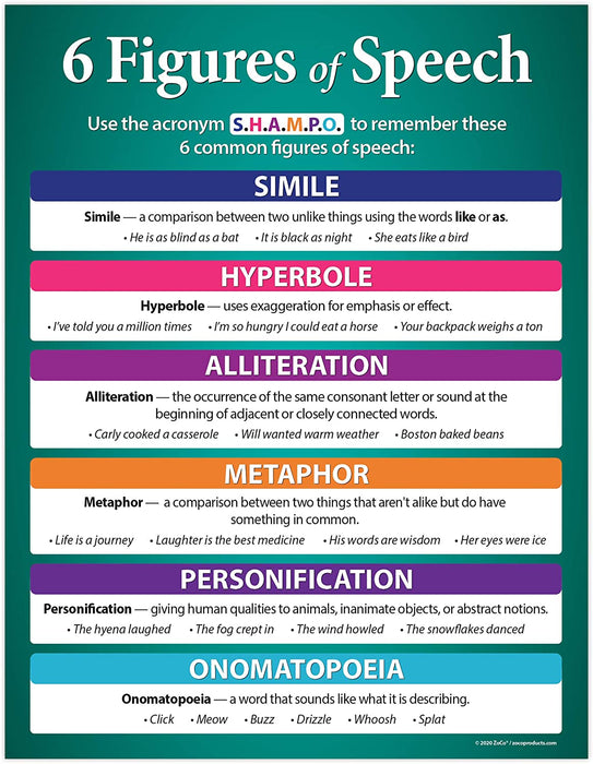 Language Arts Classroom Posters (5 Pack) - Laminated — ZoCo Products