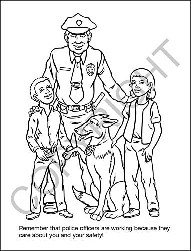 Police Giveaways - Police Officers Care Coloring and Activity Books for Kids in Bulk