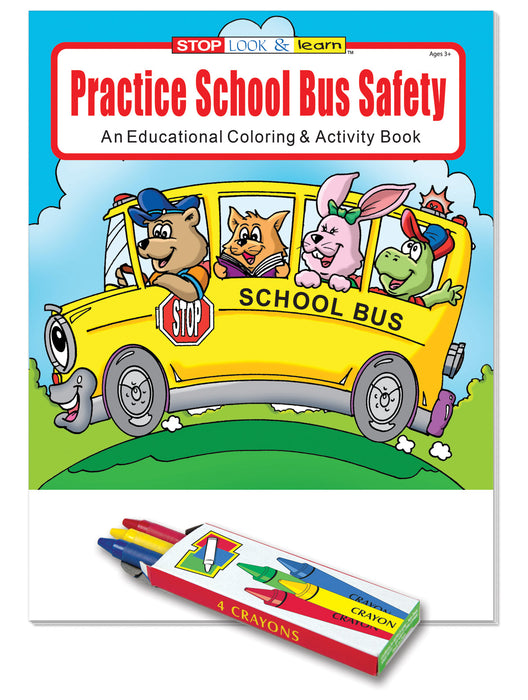 Practice School Bus Safety Kid's Educational Coloring & Activity Books