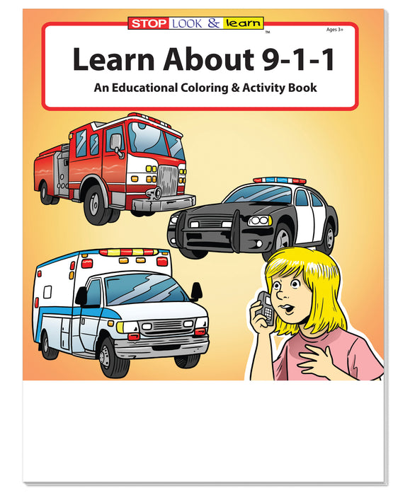 25 Pack - Learn About 911 Kid's Educational Coloring & Activity Books - ZoCo Products