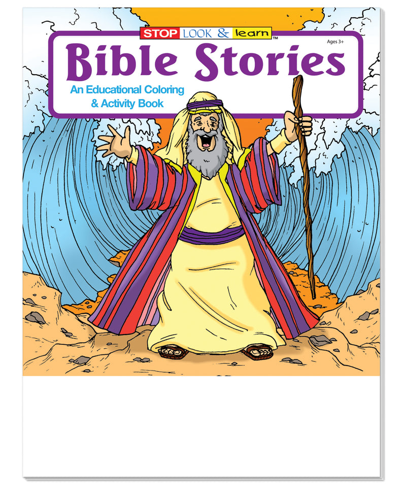 50 Pack: 25 Noah's Ark & 25 Bible Stories - Kids Coloring & Activity Books - 8"x10.5"