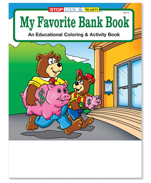 25 Pack - My Favorite Bank Kid's Educational Coloring & Activity Books