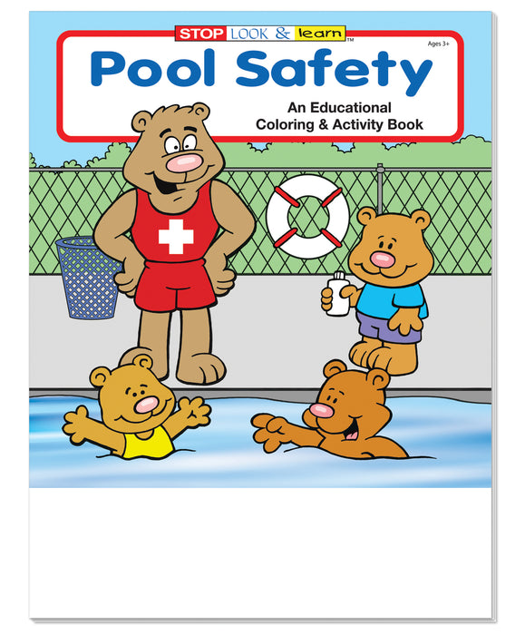 25 Pack - Pool Safety Kid's Coloring & Activity Books