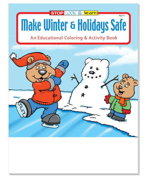 25 Pack - Make Winter and Holidays Safe Kid's Coloring & Activity Books