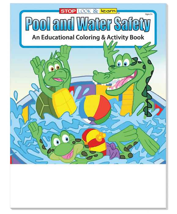 25 Pack - Pool and Water Safety Kid's Educational Coloring Books
