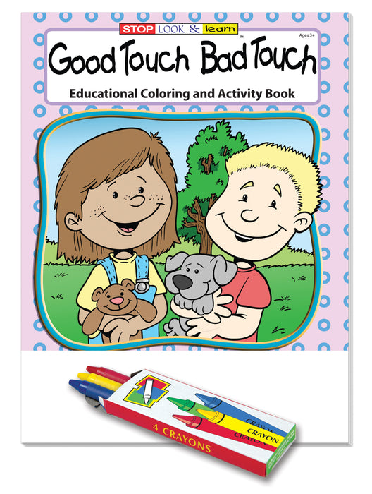 Good Touch Bad Touch Kid's Educational Coloring & Activity Books with Crayons