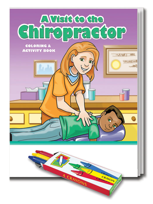 25 Pack - A Visit to The Chiropractor Kid's Coloring & Activity Books with Crayons