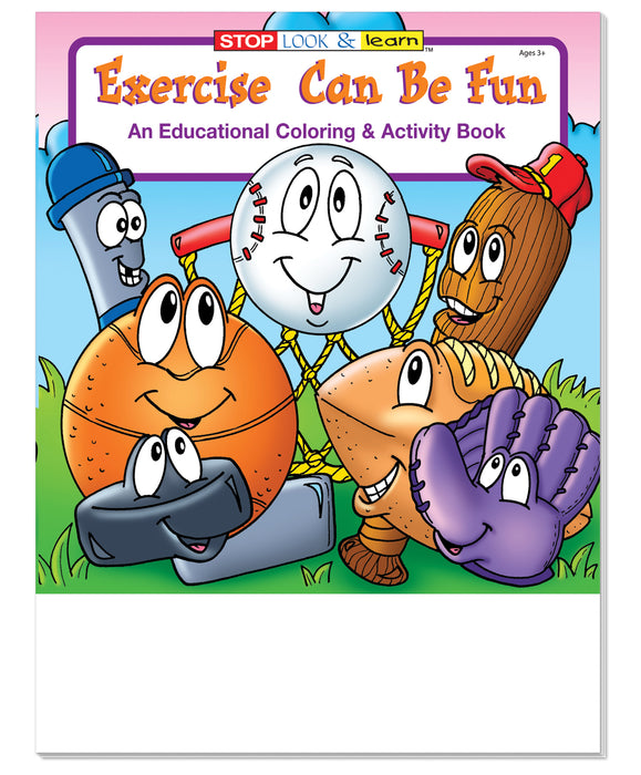25 Pack - Exercise Can Be Fun Kid's Coloring & Activity Books