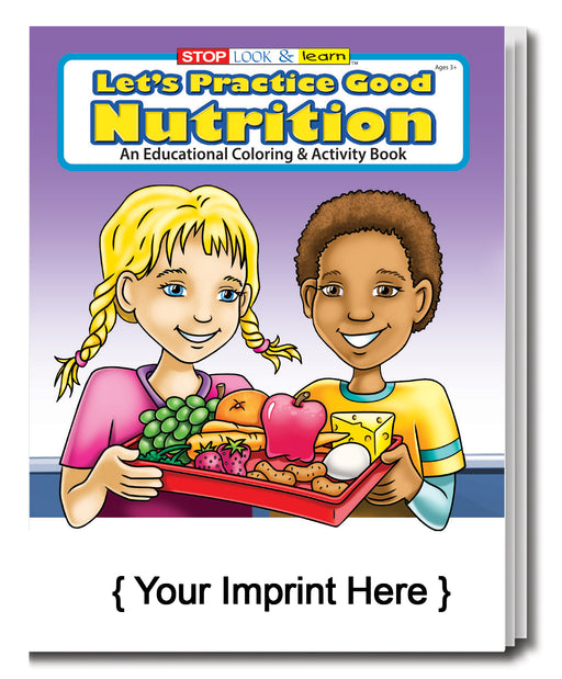 Let's Practice Good Nutrition - Coloring and Activity Books in Bulk (250+) - Add Your Imprint