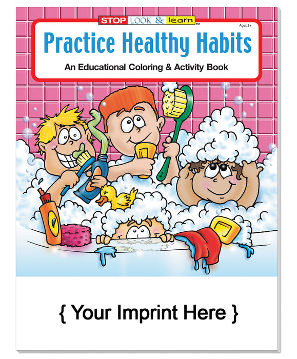 Practice Healthy Habits - Coloring and Activity Books in Bulk (250+) - Add Your Imprint