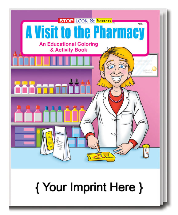 A Visit to The Pharmacy - Coloring & Activity Books in Bulk (250+) - Add Your Imprint