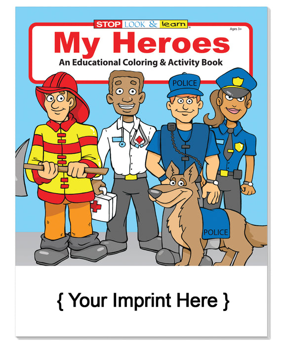My Heroes Bulk Coloring & Activity Books (250+) - Add Your Imprint