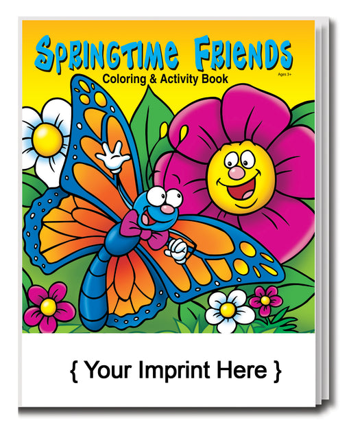 Springtime Friends - Custom Coloring & Activity Books in Bulk (250+)