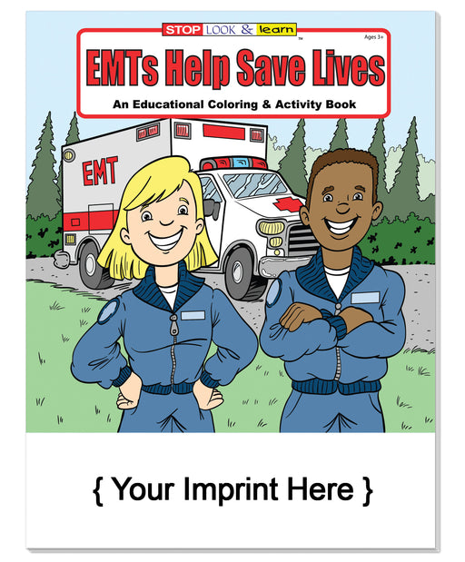 EMTs Help Save Lives - Coloring and Activity Books for Kids in Bulk - Pack of 250