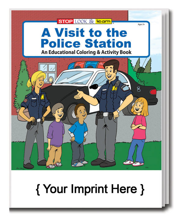 A Visit to The Police Station - Bulk Coloring & Activity Books (250+) - Add Your Imprint