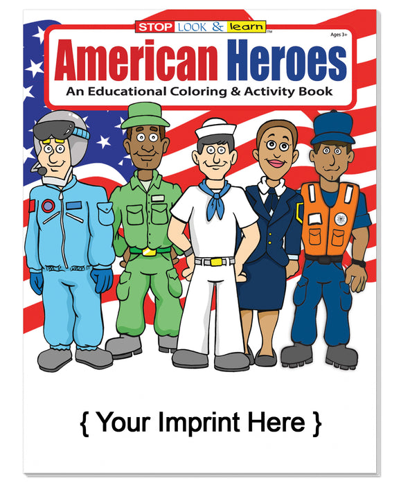 American Heroes Bulk Coloring & Activity Books (250+) - Add Your Imprint