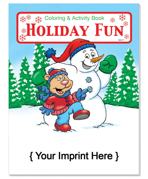 Holiday Fun Custom Coloring & Activity Books in Bulk (250+) - Add Your Imprint