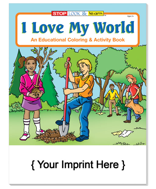 I Love My World Coloring and Activity Books in Bulk (250+) - Add Your Imprint