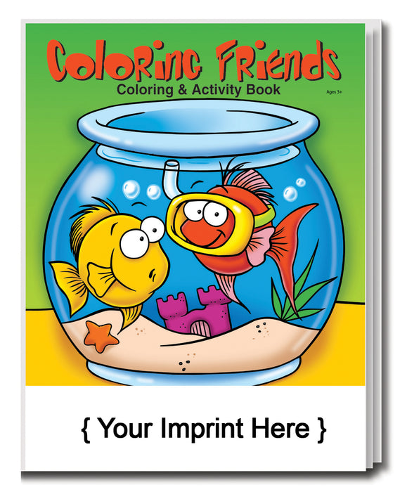 Coloring Friends - Bulk Coloring & Activity Books (250+) - Add Your Imprint