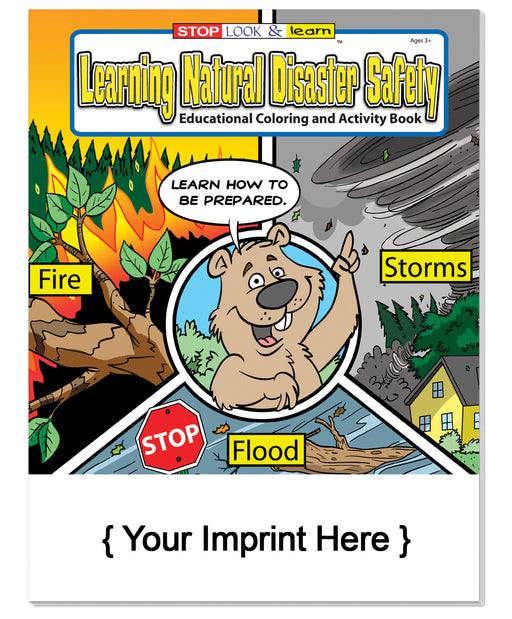 Learning Natural Disaster Safety - Coloring & Activity Books in Bulk (250+) - Add Your Imprint
