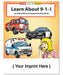 Learn About 911 - Bulk Coloring & Activity Books (250+) - Add Your Imprint
