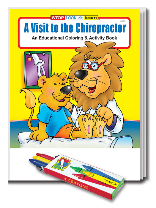 25 Pack - A Visit to The Chiropractor Kid's Coloring & Activity Books with Crayons