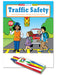 25 Pack - Traffic Safety Kid's Coloring & Activity Books with Crayons